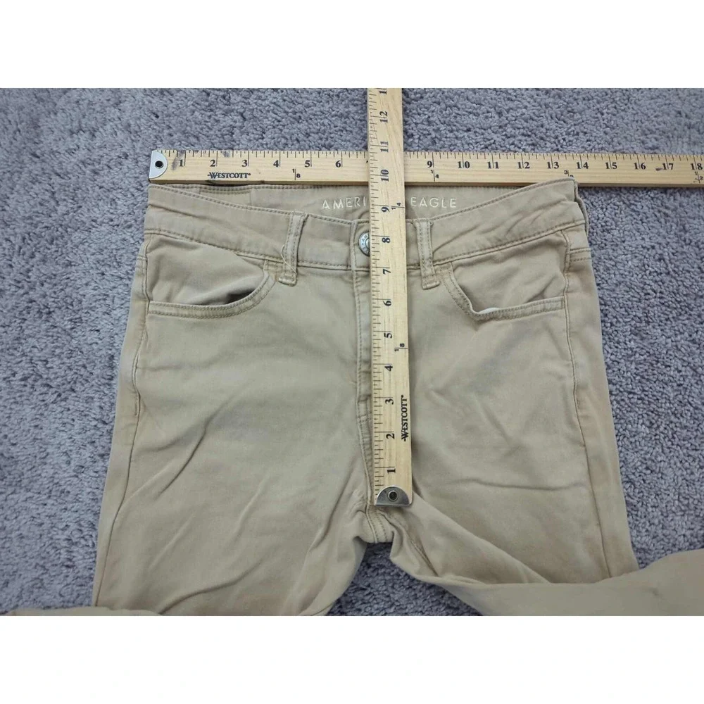 American Eagle Pants Womens‎ 4 Beige Skinny Low Rise Jegging Stretch - Picture 3 of 9